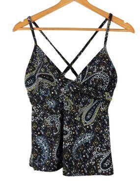Athleta Paisley Tankini Swim Top Size 2 - 36C, 34D, 32DD